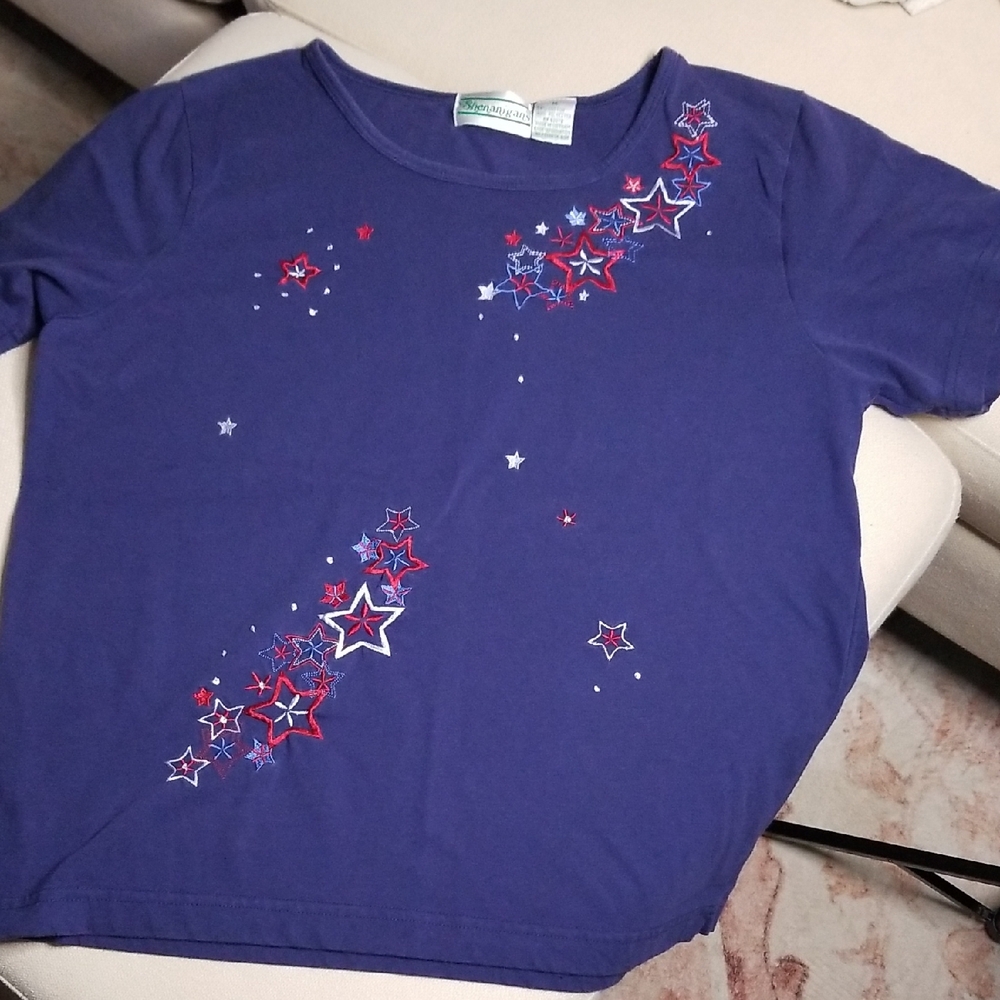 Shenanigans Embellished Star Embroidered Top
